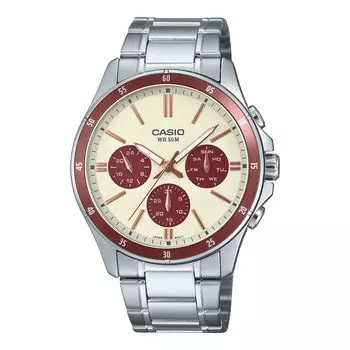[Casio] CASIO Standard Quartz Men s Watch MTP-1374D-5A2V Multi-axis 24-hour Display Cream