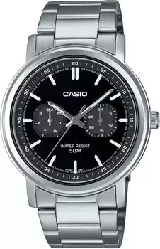 [Casio] CASIO Standard Quartz Men s Watch MTP-E335D-1EV Multi Calendar Silver x Black