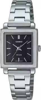 [Casio] CASIO Standard Quartz Women s Watch LTP-E176D-1AV Black Metal Band