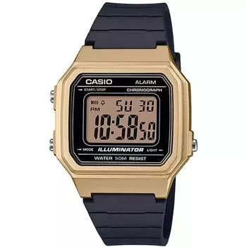 Casio Casio Standard W-217HM-9A Часы мужские женские детские мальчики девочки дешевые Casio Chipkashi цифровые часы с датой золото золото черный зарубежная модель