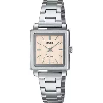 Casio CASIO Стандартные кварцевые женские часы LTP-E176D-4AV Пастельно-розовый металлический ремешок Модель Overseas