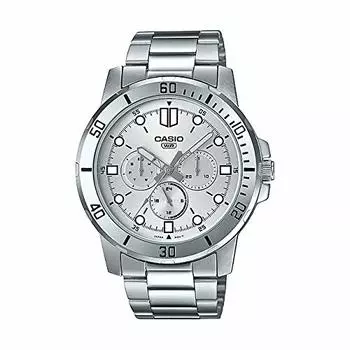 CASIO Casio Стандартные мужские часы MTP-VD300D-7E для детей, мальчиков, дешевые Casio Chipkashi Analog Date Silver