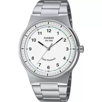 [Casio] CASIO стандартные солнечные аналоговые водонепроницаемые часы 5 ATM MTP-RS105D-7BV мужские с белым металлическим ремешком модель для зарубежных стран [продукт]
