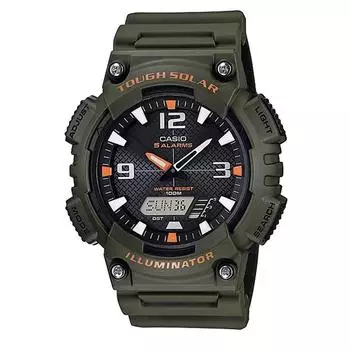 [Casio] CASIO Tough Solar Ana-Digi кварцевые часы AQ-S810 серии мужские Overseas модель (Военный зеленый AQ-S810W-3AV)