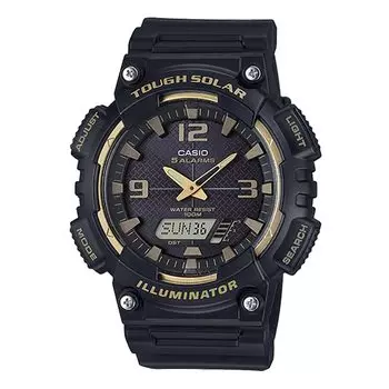 [Casio] CASIO Tough Solar Ana-Digi кварцевые часы AQ-S810 серии мужские Overseas модель (Черный x Золотой AQ-S810W-1A3V) [Параллельный импорт]