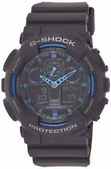 Casio Часы CASIO Black x Blue Reimported Product G-SHOCK G-Shock Men s GA-100-1A2DR [Часы]