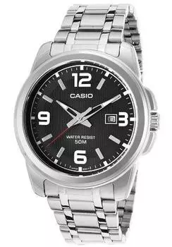 [Casio] Casio Watch MTP-1314D-1AVDF Enticer Silver-Tone Black Dial Men s