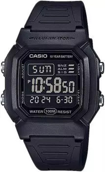 [Casio] CASIO Watch Standard Digital W-800H-1BV Genuine BOX Men s Black Inverted LCD Overseas Model [Item]