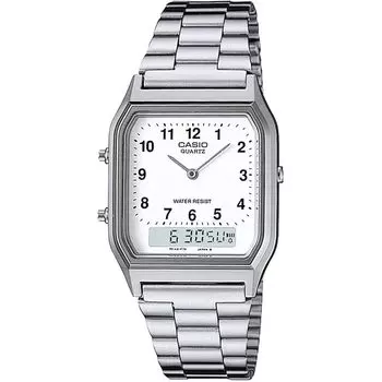 [Casio] Часы CASIO Ana-Digi ANA-DIGI кварцевые винтажная серия AQ-230A-7BMQ унисекс двойное время белые арабские цифры зарубежная модель [продукт]