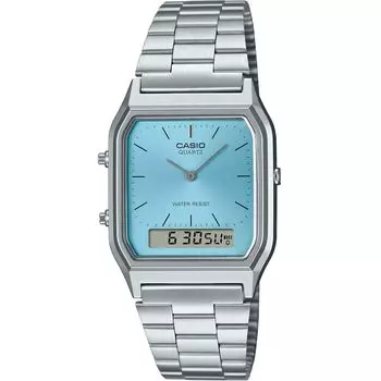 [Casio] Часы CASIO ANA-DIGI Quartz Vintage Series AQ-230A-2A1MQY Unisex Dual Time Ice Blue Overseas Model [Параллельный импорт]