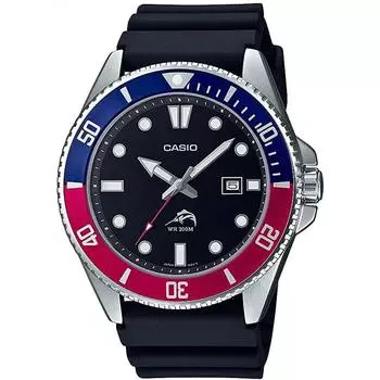 [Casio] Часы CASIO для дайвинга MDV-106B-1A2V Синий x Красный безель Мужская модель Overseas
