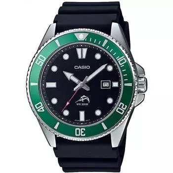 [Casio] Часы CASIO для дайвинга MDV-106B-1A3V с зеленым безелем, мужская модель Overseas