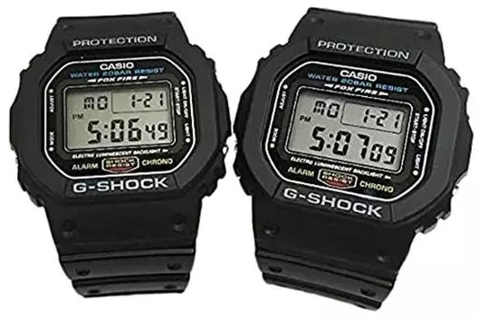 Casio Часы CASIO G-SHOCK пара часов подлинные парные чехлы набор из 2 G-SHOCK DW-5600E-1 DW-5600E-1