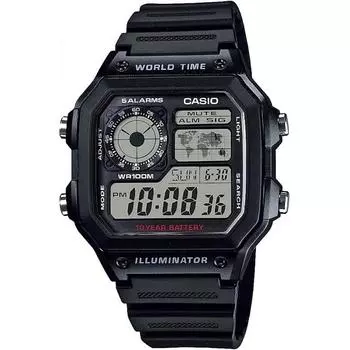[Casio] Часы Casio World Time World Time Digital Ae 1200wh 1av Black Overseas Model []