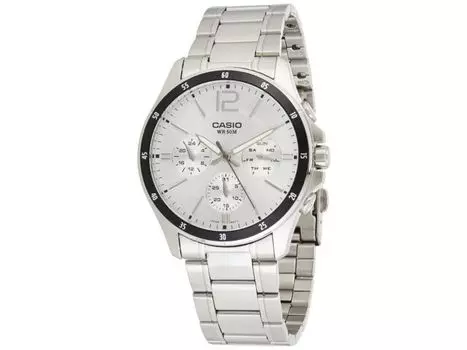 Часы CASIO MTP-1374D-7A Мужская зарубежная модель Серебристый Нержавеющая сталь НОВЫЙ
