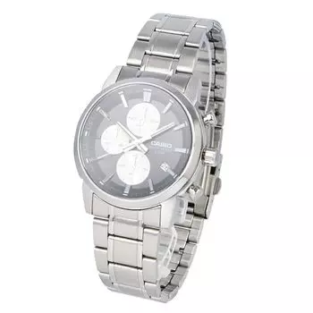 CASIO Cheap Casio Chipkashi Watch Men s Quartz Analog Chronograph Stainless Steel Silver Black MTP-E510D-1A2