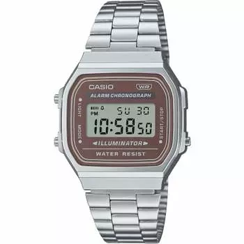 Casio Цифровые часы CASIO Vintage Series A168WA-5AY мужские женские детские серебристо-коричневые Overseas модель