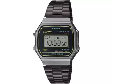 CASIO CLASSIC A168WEHB-1AJF Heritage Colors Digital Watch Black x Gold 36.3mm