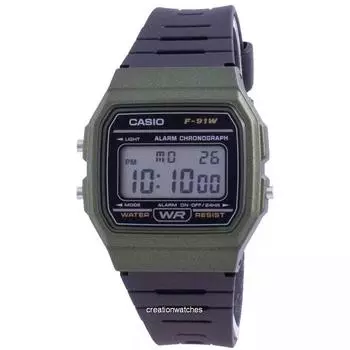 Casio Classic Daily Alarm F-91WM-3A F91WM-3A Мужские часы серый