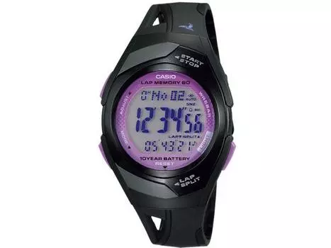 Casio Коллекция STR-300J-1CJH Мужские часы Черный/Фиолетовый блистерная упаковка из смолы НОВЫЕ