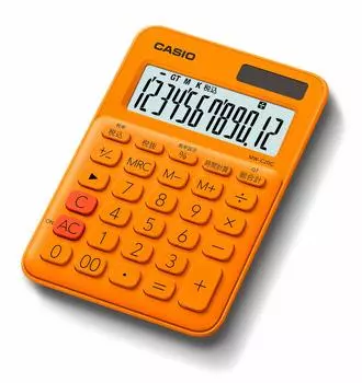 Casio Colorful Calculator Orange 12 Digit Mini Just Type MW-C20C-RG-N