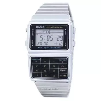 Casio Digital Stainless Steel Data Bank Multi-Lingual DBC-611-1DF DBC611-1DF Мужские часы серый