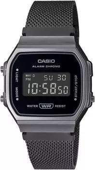 [Casio] Digital Watch Standard A168WEMB-1B Men s Women s Kids Mesh Metal Band Black Overseas Model [Parallel Import]