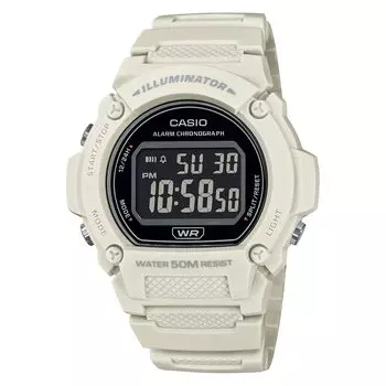 Casio Digital White Resin Band Uni Watch W-219HC-8BVDF, Strap, Strap