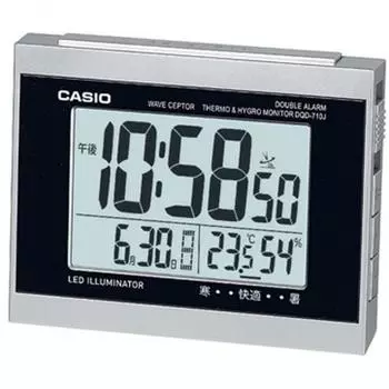 Casio Dqd 710j 8jf [серебристые радиочасы с термогигрометром]