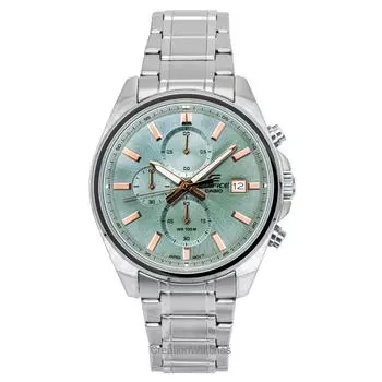 Casio Edifice Аналоговый Стандартный Хронограф Нержавеющая сталь Зеленый циферблат Кварцевый EFV-610DE-3A 100М Мужские часы зелёный