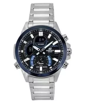 Casio Edifice Smartphone Link Аналоговые цифровые кварцевые мужские часы с серым циферблатом ECB-30DB-1A 100M
