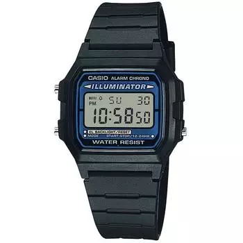 CASIO F-105W-1AWJH [Стандартные часы] Квадратные часы из черной смолы Цифровые