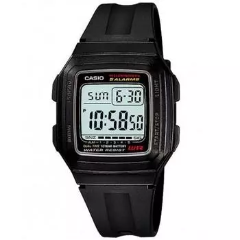 Casio F-201WA-1A Электронные наручные часы для мужчин и женщин Спортивные модные военные военные студенческие