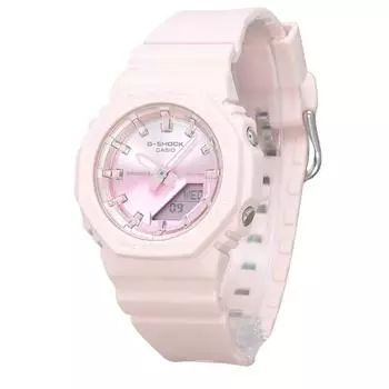 Casio G-Shock аналогово-цифровые часы Sunset Glow Series с ремешком из био-полимерной смолы, розовым циферблатом, кварцевые женские часы GMA-P2100SG-4A 200M розовый