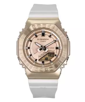 Casio G-Shock аналоговые цифровые часы из био-смолы с ремешком из розового золота и кварцевым механизмом GM-S2100CW-7A 200M женские часы розового золота