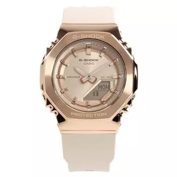 Casio G-Shock аналоговые цифровые часы из био-смолы с ремешком из розового золота и кварцевым механизмом GM-S2110PG-4A 200M женские часы золотой