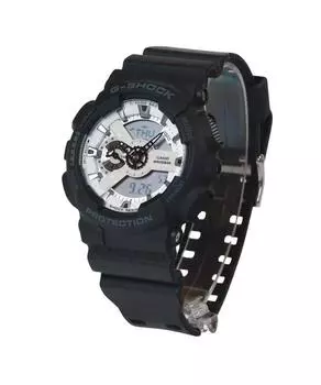 Casio G-Shock аналоговые цифровые часы с ремешком из смолы, белый циферблат, кварцевые часы GA-110WD-1A 200M для мужчин белый