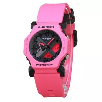Casio G-Shock аналоговые цифровые фиолетовые ремешок из смолы черный циферблат кварцевые мужские часы GA-2300-4A 200M чёрный