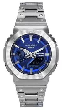 Casio G-Shock аналоговые цифровые полностью металлические смартфон Link синий циферблат солнечные GM-B2100AD-2A 200M мужские часы синий