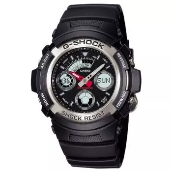 CASIO G-SHOCK AW-590-1AJF Аналоговые цифровые мужские часы, черные НОВИНКА из Японии