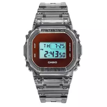 Casio G-Shock Digital Серый полупрозрачный ремешок из смолы кварцевые часы DW-5600TLS-8 200M мужские часы разноцветный