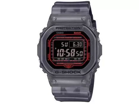 CASIO G-SHOCK DW-B5600G-1JF Черные прозрачные мужские часы с ограниченным тиражом Bluetooth скелетон