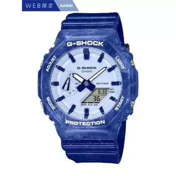 Casio G Shock G Shock Blue Flower design Модель Ga 2100bwp 2ajr
