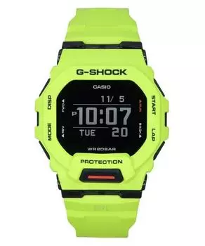 Casio G-Shock G-Squad Цифровой смартфон Link Желтый ремешок из смолы Кварцевые мужские часы GBD-200-9 200M