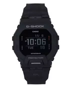 Casio G-Shock G-Squad Digital Smartphone Link с черным ремешком из смолы, кварцевые часы GBD-200-1 200M для мужчин чёрный
