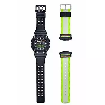 CASIO G-SHOCK GA-900E-1A3JR Мужской ремешок из смолы и желтая поперечная ремешок НОВИНКА
