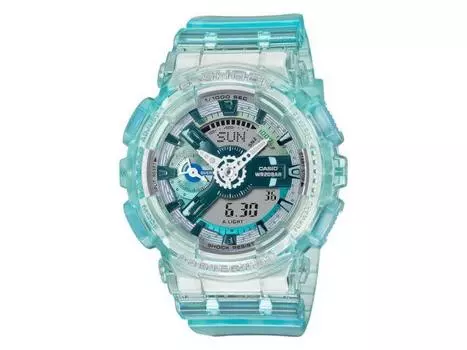 CASIO G-SHOCK GMA-S110VW-2AJF Аналоговые цифровые часы прозрачный синий зеленый 45,9 мм НОВЫЕ