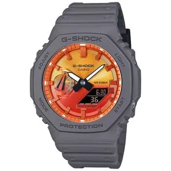 [Casio] G-Shock Men s Watch Flame Inside Series GA-2100FL-8AJF, Grey, Genuine Japan Model
