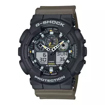 [CASIO] G-Shock Men s Watch GA-100TU-1A3JF Olive Green Two-Tone Utility Series [Japan Authentic]