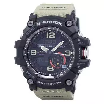 Casio G-Shock Mudmaster Аналоговые цифровые двухсенсорные часы GG-1000-1A5 GG1000-1A5 Мужские часы чёрный